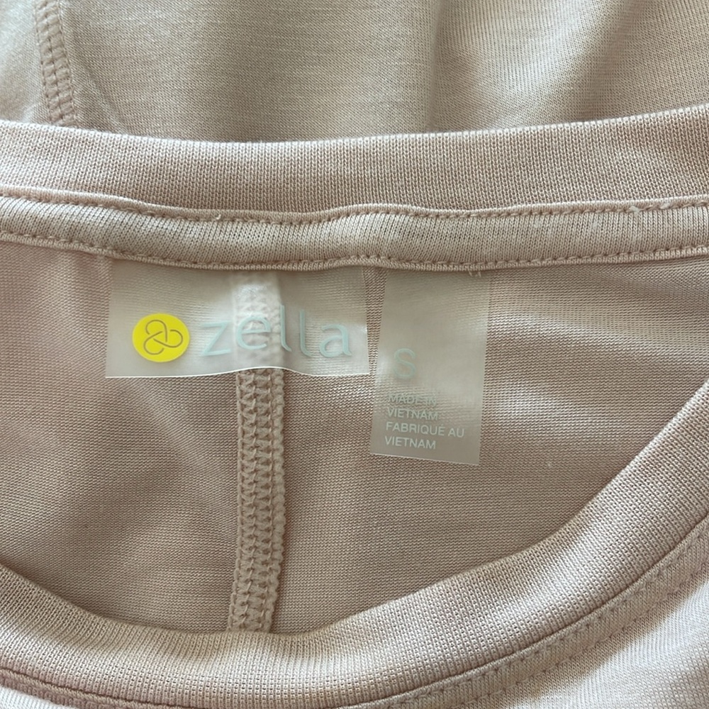 Zella Women's Knotted Front Crewneck Pink Long Sleeve Top NWOT Size Small - Picture 5 of 6